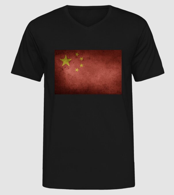 CHINA model negru pe tricou