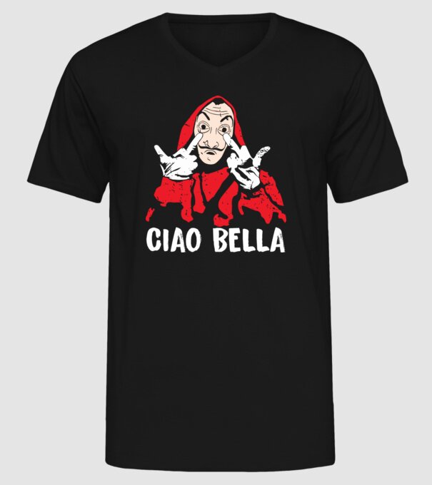 ciao bella dali model negru pe tricou