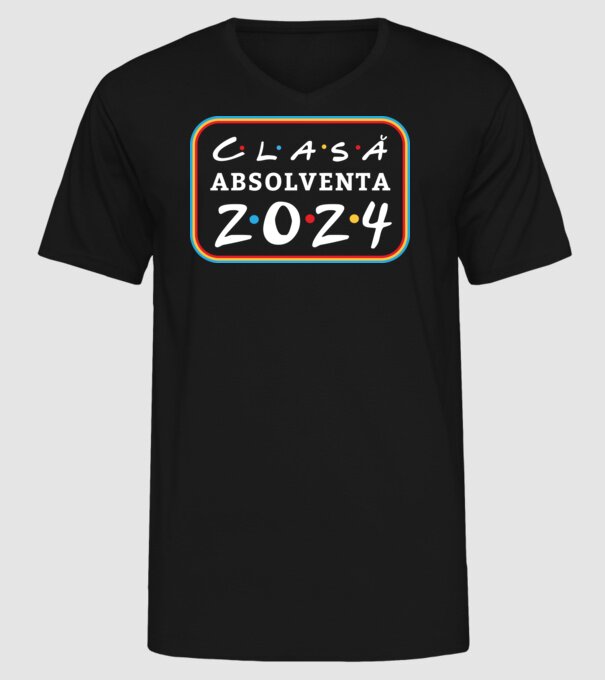 Clasă absolventă friends model negru pe tricou