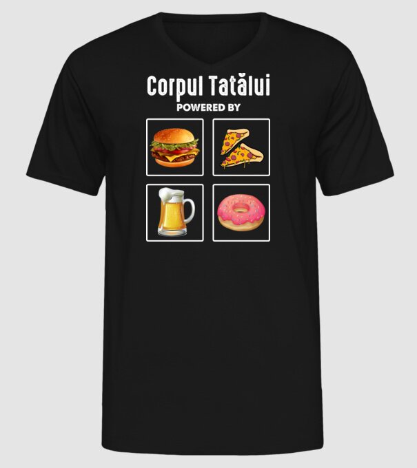 Corpul Tatălui model negru pe tricou