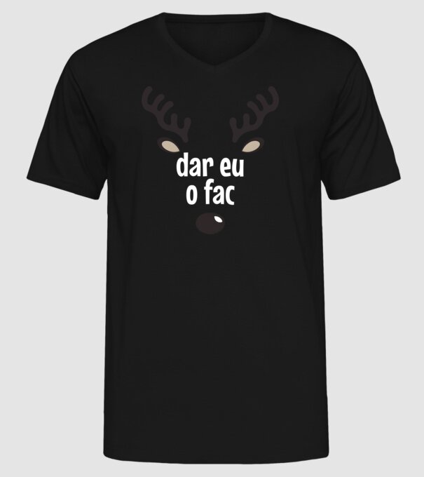 Dar eu o fac crăciun chiar căprioară Negru model negru pe tricou