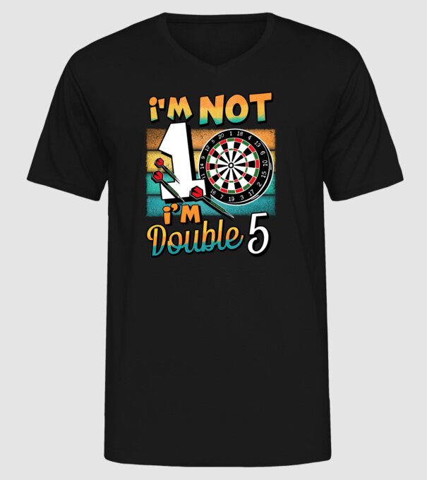 Darts Birthday 10 years old model negru pe tricou