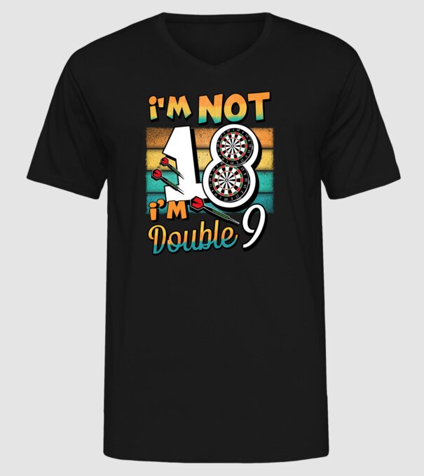 Darts Birthday 18 years old model negru pe tricou