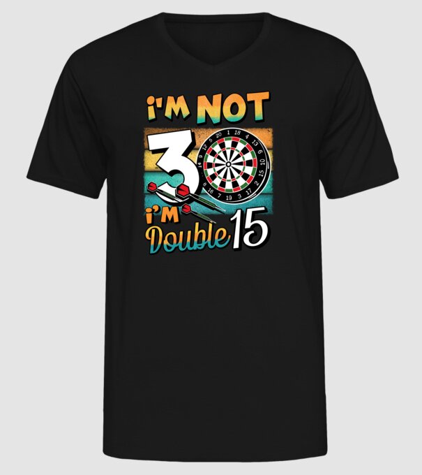 Darts Birthday 30 years old model negru pe tricou
