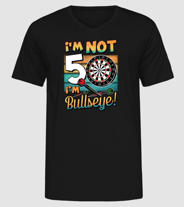 Darts Birthday 50 years old model negru pe tricou