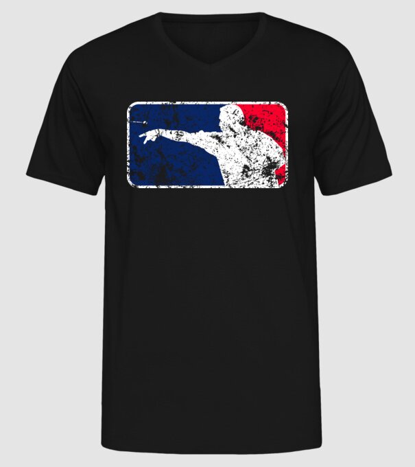 Darts League Destroy model negru pe tricou
