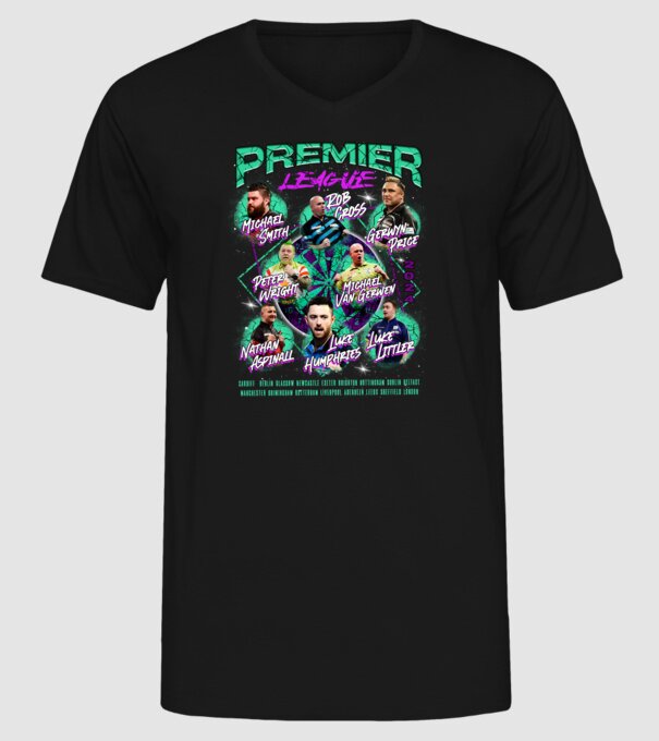 DARTS premier league 2024 model negru pe tricou