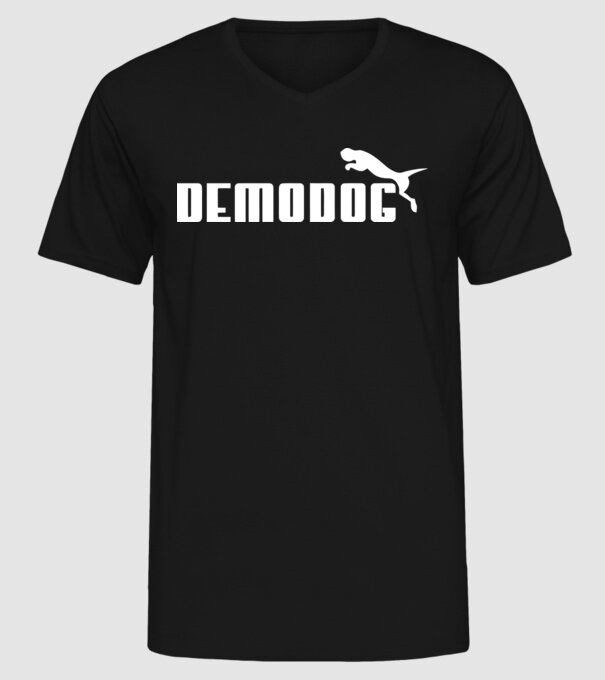 demodog logo model negru pe tricou