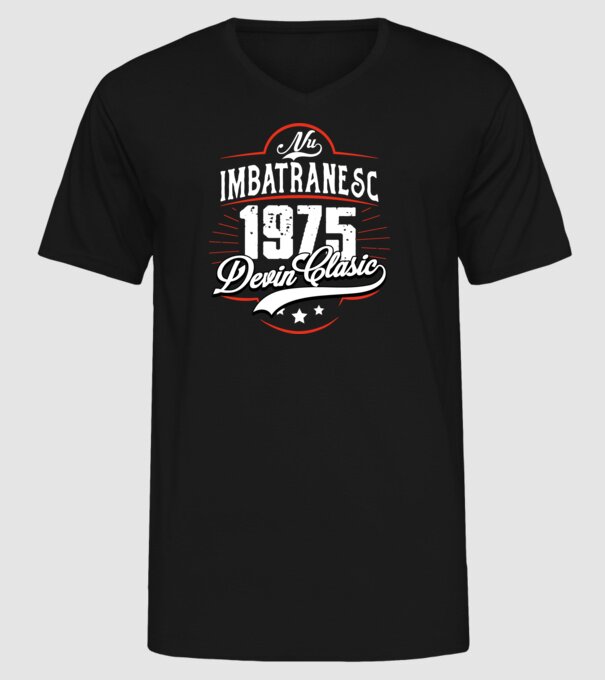 Devin Clasic - 1975 model negru pe tricou