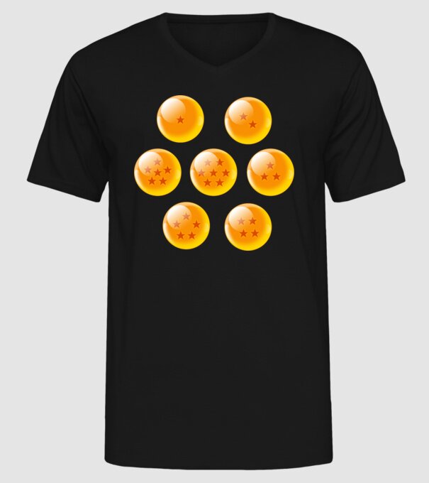 dragonballs model negru pe tricou