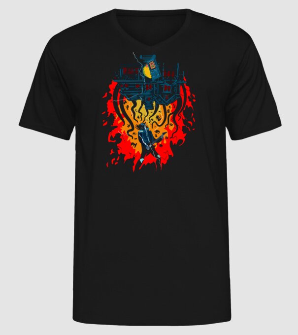 eddie munson guitar model negru pe tricou