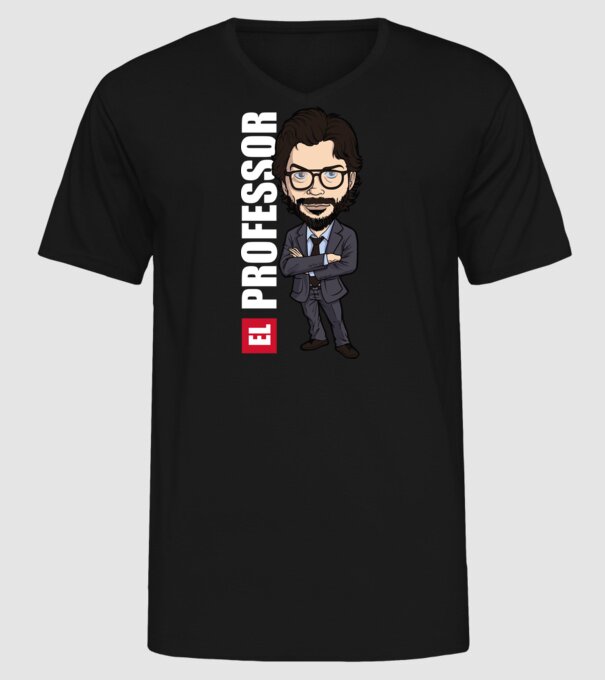 el professor drawing model negru pe tricou