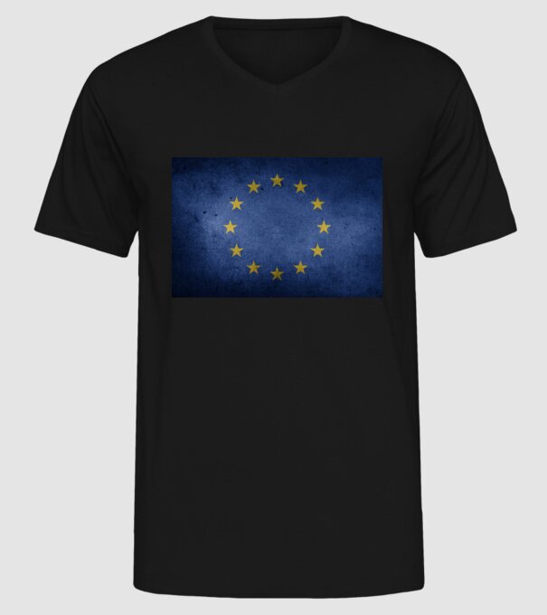 EU model negru pe tricou