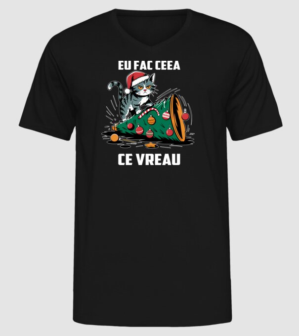 Eu fac ceea ce vreau Negru model negru pe tricou