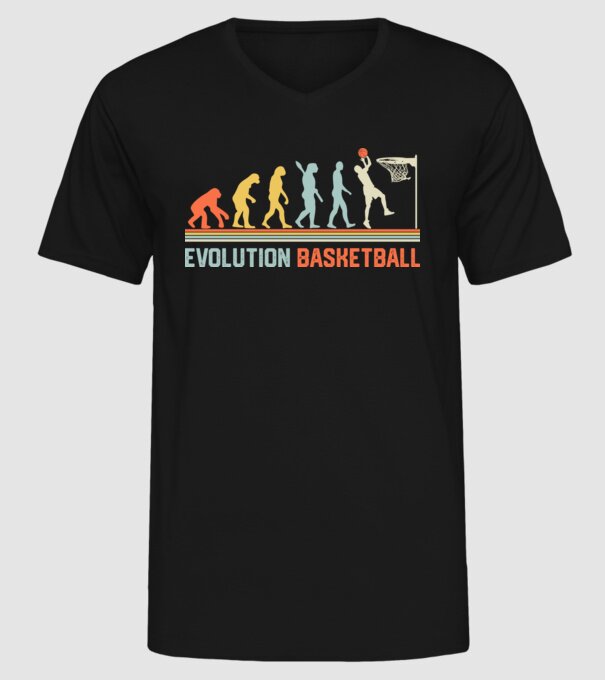 Evolution basketball model negru pe tricou