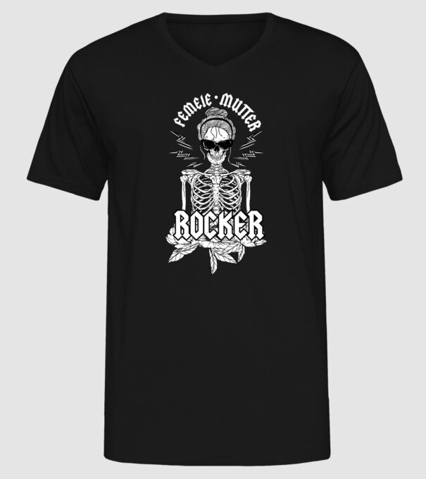 femeie - mutter - rocker model negru pe tricou