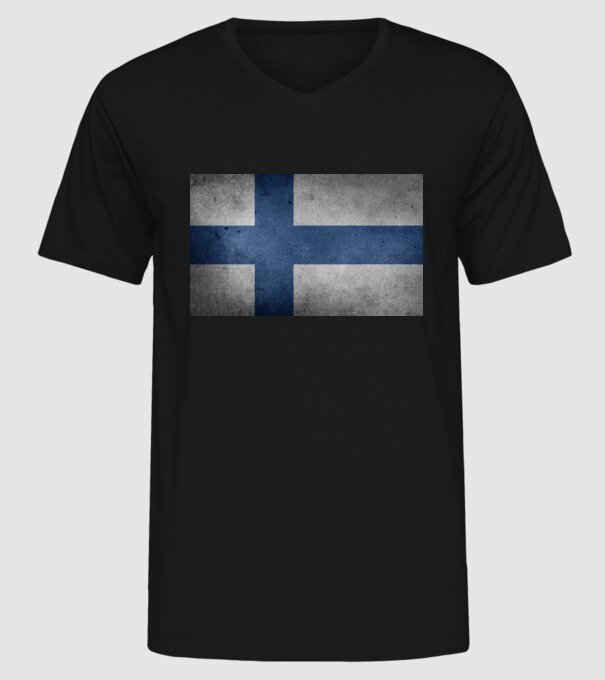 FINLAND model negru pe tricou