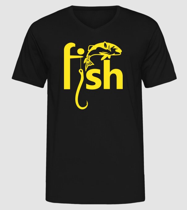 Fish model negru pe tricou