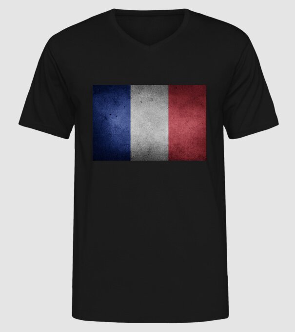 FRANCE model negru pe tricou