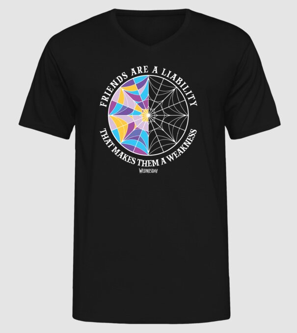 Friends are liability model negru pe tricou