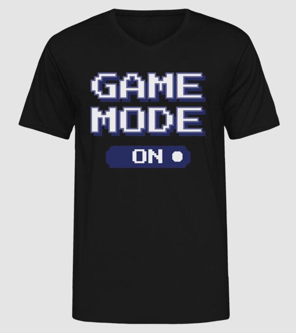 Gamer - Game mode on model negru pe tricou