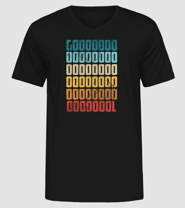 GOOOL retro model negru pe tricou
