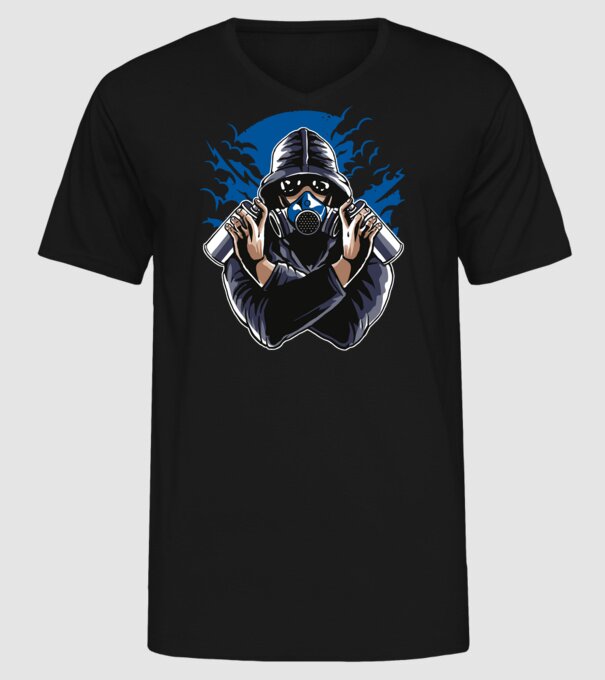 Graffiti model negru pe tricou