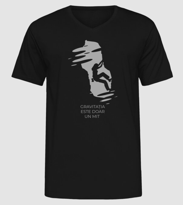 gravitația este doar un mit model negru pe tricou