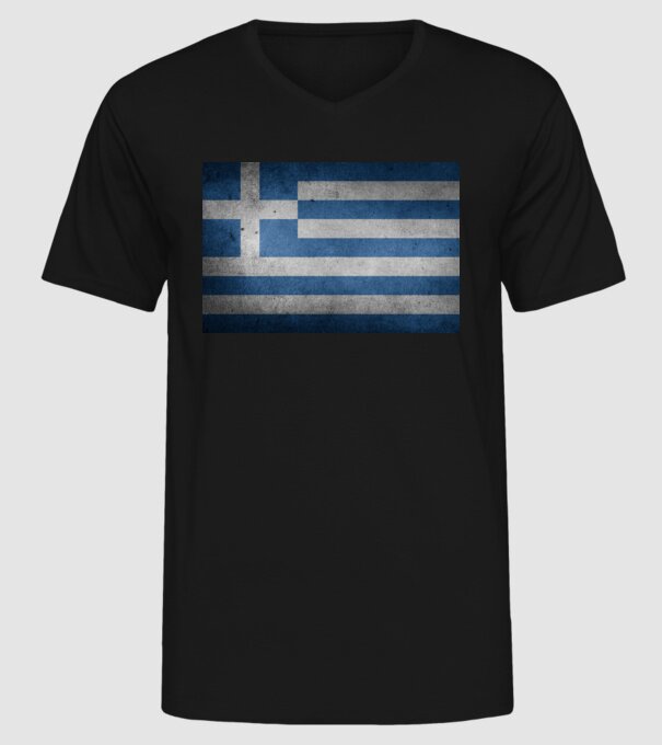 GREECE model negru pe tricou
