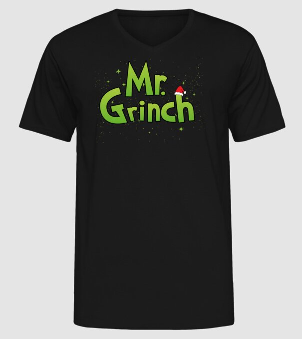 Grinch Family Mr Grinch model negru pe tricou
