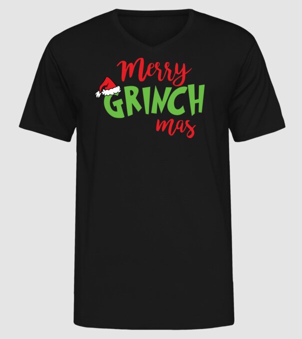 Grinchmas model negru pe tricou