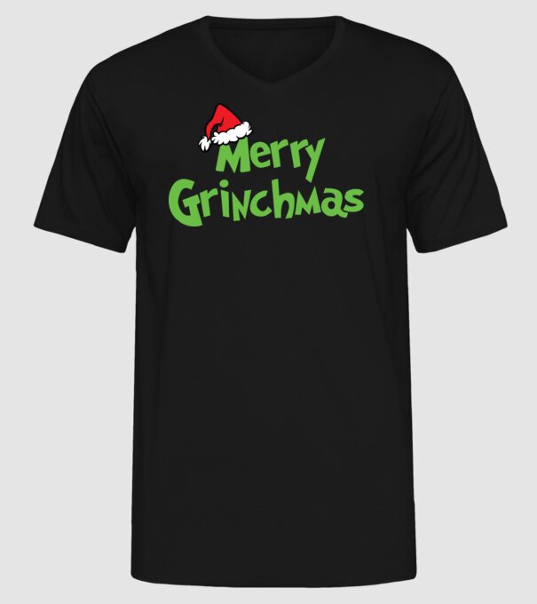 Grinchmas model negru pe tricou