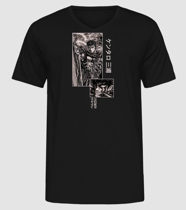 Guts Berserk model negru pe tricou