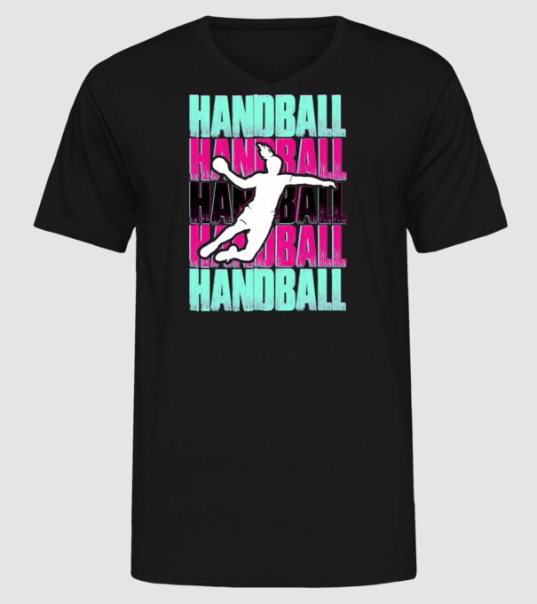 handball model negru pe tricou