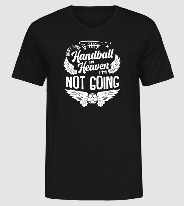 Handball in Heaven model negru pe tricou