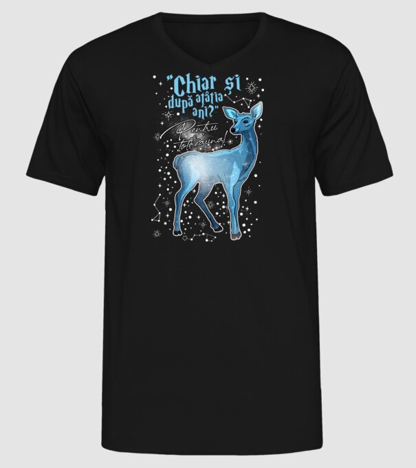 Harry Potter Valentine model negru pe tricou