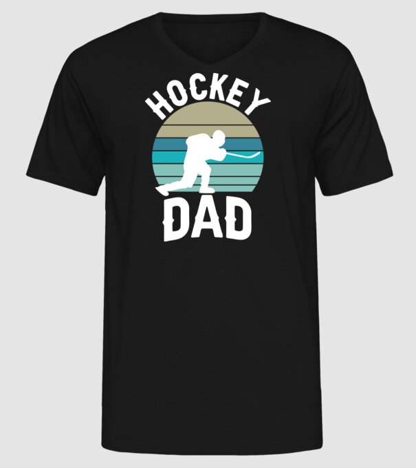 Hockey dad model negru pe tricou