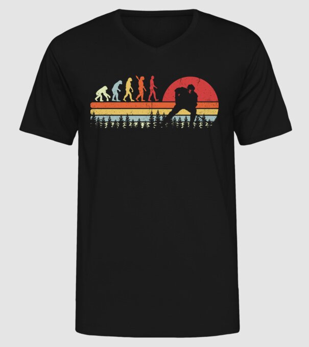 Hockey evolution model negru pe tricou