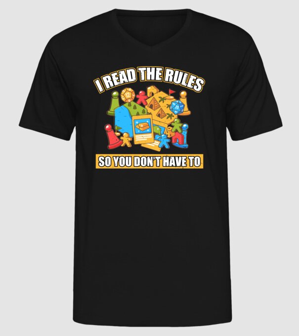 I read the rules model negru pe tricou