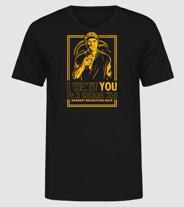 I want you cobra kai model negru pe tricou