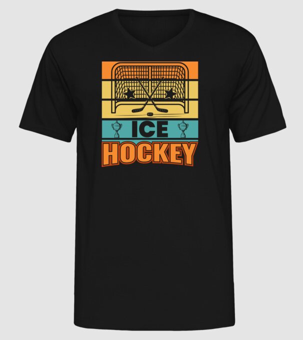 Ice Hockey model negru pe tricou