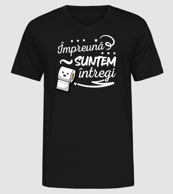 Împreună suntem întregi! model negru pe tricou