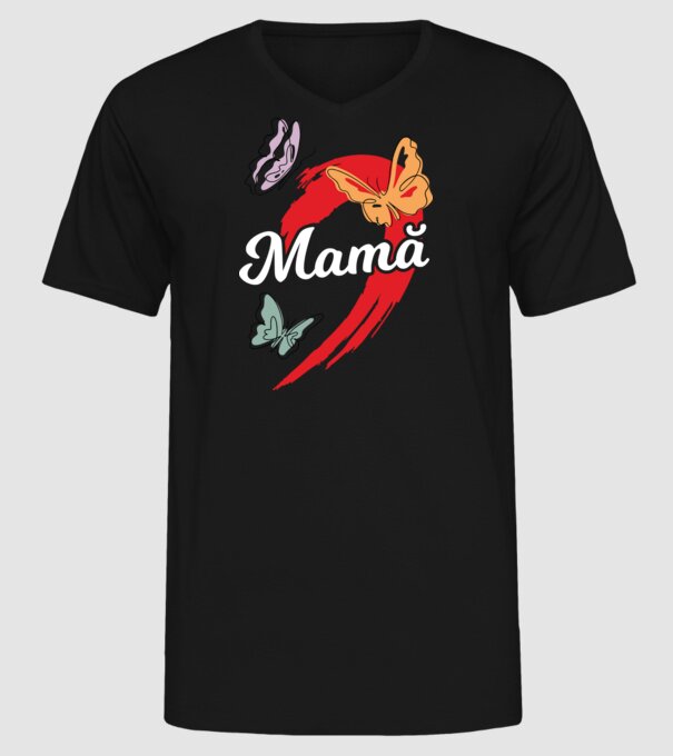 Mamă model negru pe tricou