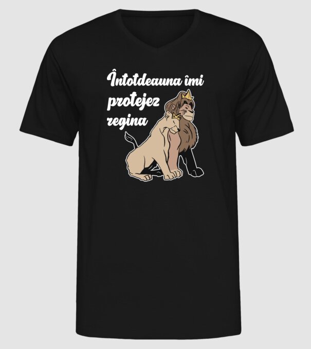 Întotdeauna îmi protejez regina model negru pe tricou