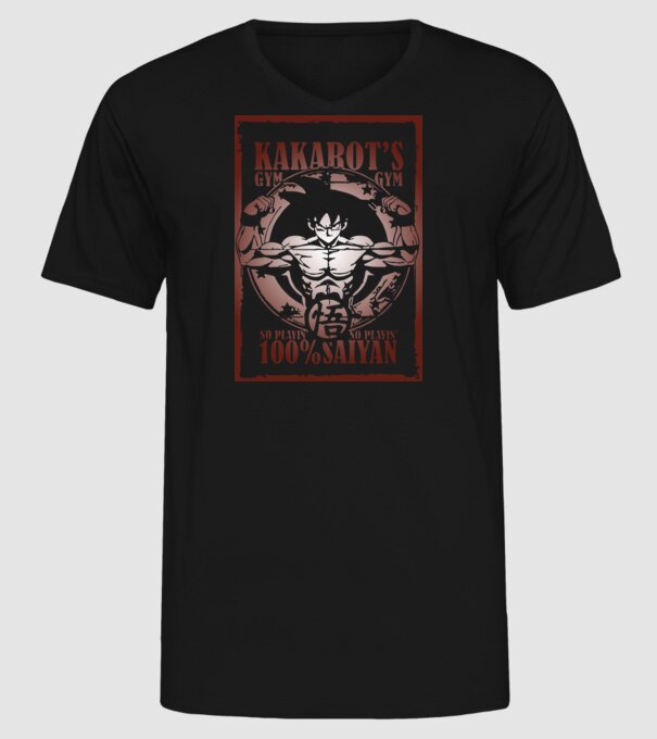 kakarots gym dragonball model negru pe tricou