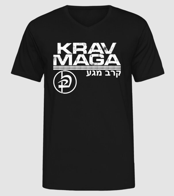 Krav Maga model negru pe tricou