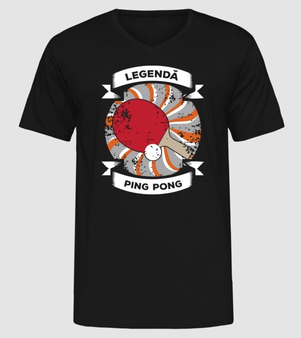 legendă Ping Pong model negru pe tricou