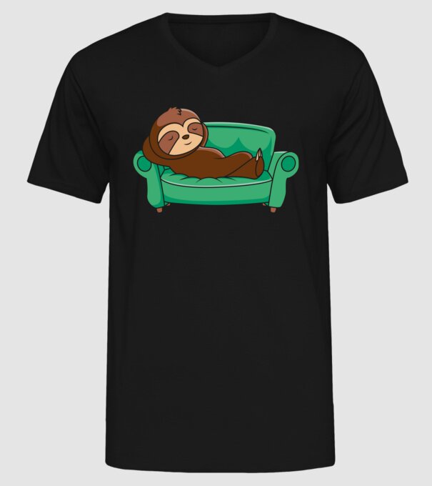 Leneș model negru pe tricou