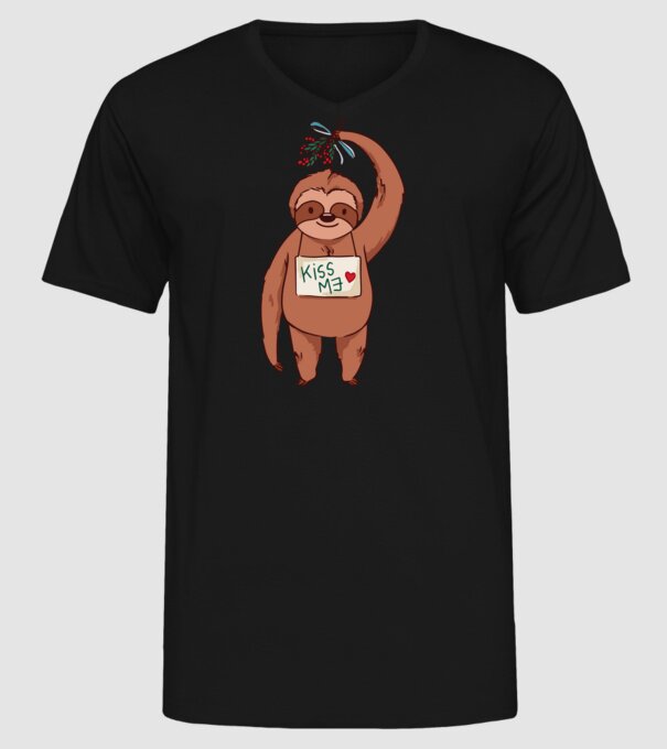 Leneș model negru pe tricou