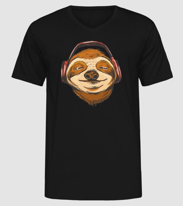 Leneș model negru pe tricou